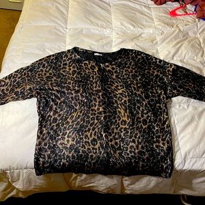 Leopard Shiny Shirt by Zara